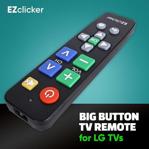 LG TV Remote | Big Button TV Remote Control for All LG TV ONLY (Black) Simplified and Easy to Use (2xAAA Batteries not Included) in Saudi Arabia