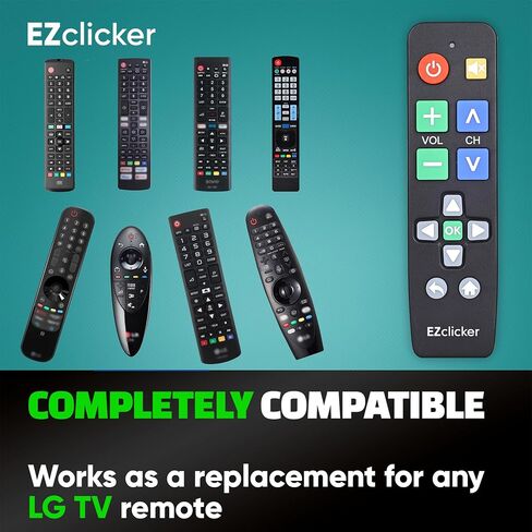 LG TV Remote | Big Button TV Remote Control for All LG TV ONLY (Black) Simplified and Easy to Use (2xAAA Batteries not Included) in Saudi Arabia