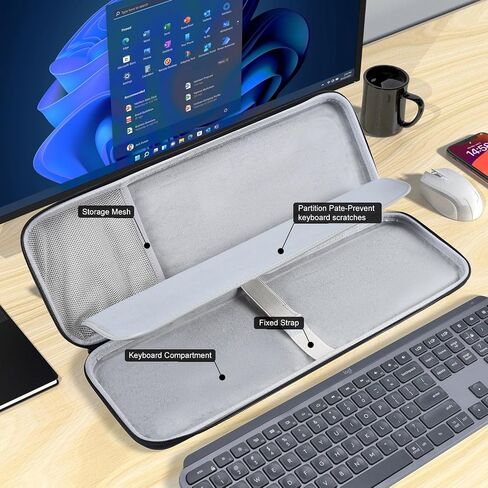Hard Keyboard Carrying Case Sleeve Cover for Logitech MX Keys S/MX Keys Advanced Wireless Illuminated Keyboard, Logitech Travel Protective Storage Bag in Saudi Arabia