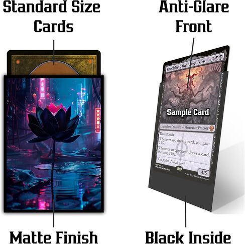 MTG (Cyberpunk Black Lotus) - أكمام فنية لبطاقات TCG غير لامعة 100 قيراط من Ai Armor in Kuwait