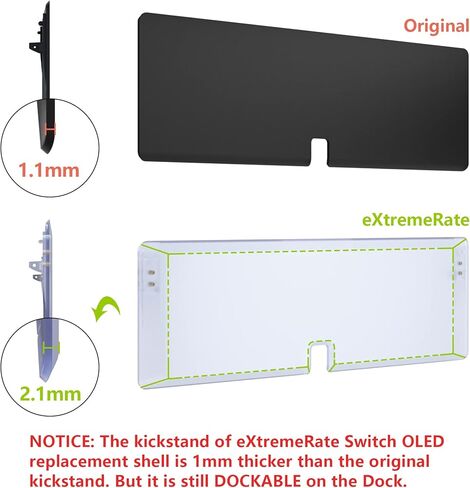 متطرف واضحة الأرجواني الأرجواني وحدة التحكم الخلفية DIY قشرة الإسكان القذيفة مع Kickstand for Nintendo Switch OLED - COVNSOLE و JOYCON غير مدرجة in Kuwait