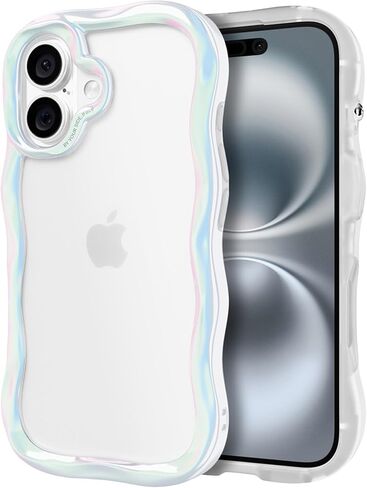 iFace BeBling iPhone 16 Pro Wave Phone Case [Fashion Mirror Chrome Design, Reflective Metallic Shine, Shockproof, Camera Protection] Stylish Gift for Trendsetters – Black in Kuwait