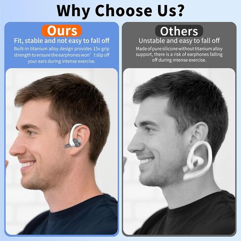 Anti-Slip Ear Hooks for Galaxy Buds 3 Pro & Galaxy Buds 3, Comfortable Fit | Sports Anti-Loss | Memory Titanium Alloy Ear Hooks Compatible for Samsung Buds 3 Earbuds Accessories with Lanyard, Black in Kuwait