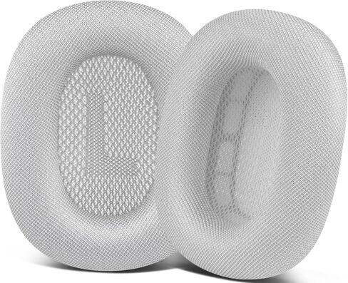 منصات الأذن البديلة Soprom لسماعات Apple Airpods Max Over-Ear ، وسائد للأذن مع نسيج شبكة متين ، ورغوة أكثر نعومة ، و Sgenter-Silver in Kuwait