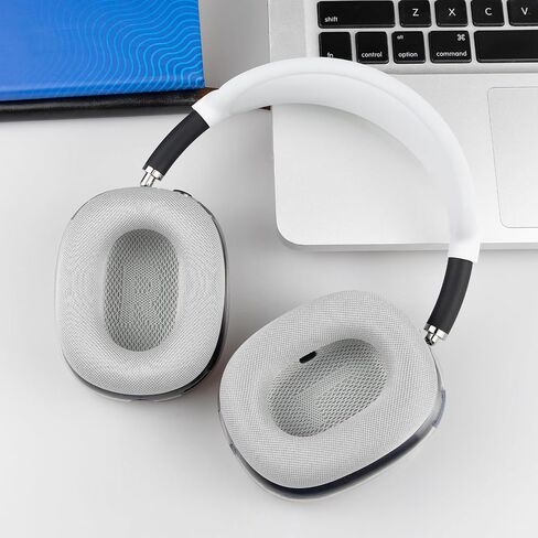 منصات الأذن البديلة Soprom لسماعات Apple Airpods Max Over-Ear ، وسائد للأذن مع نسيج شبكة متين ، ورغوة أكثر نعومة ، و Sgenter-Silver in Kuwait