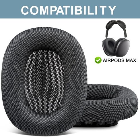 منصات الأذن البديلة Soprom لسماعات Apple Airpods Max Over-Ear ، وسائد للأذن مع نسيج شبكة متين ، ورغوة أكثر نعومة ، و Sgenter-Silver in Kuwait