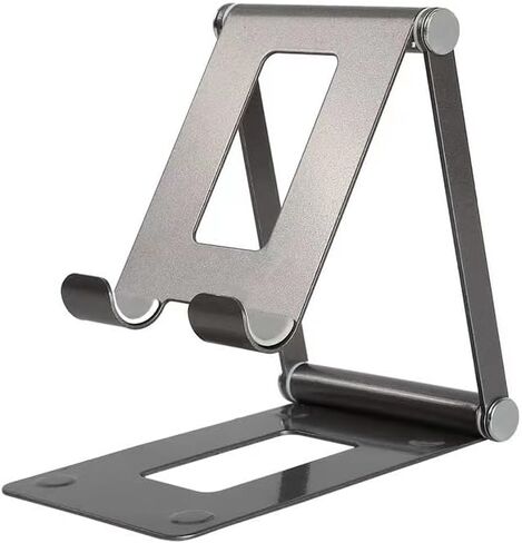 Adjustable Phone Stand - Ergonomic Tilt and Swivel Adjustment, Heavy-Duty Aluminum Metal Construction - Universally Compatible with iPhone, iPad, Mobile Phone in Saudi Arabia