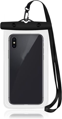 Waterproof Pouch, Waterproof Case with Lanyard, IPX8 Cellphone Beach Dry Bag Kayak Cruise Ship Essentials(Black) in Saudi Arabia