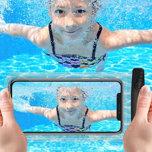 Waterproof Pouch, Waterproof Case with Lanyard, IPX8 Cellphone Beach Dry Bag Kayak Cruise Ship Essentials(Black) in Saudi Arabia