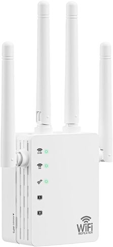 1200Mbps WiFi Extender Signal Booster - Covers Up to 11880 Sq.ft & 100 Devices, Dual Band 5GHz/2.4GHz - WiFi Extenders Signal Booster for Home, WiFfi Repeater, Internet Extender, WiFi Booster in Saudi Arabia