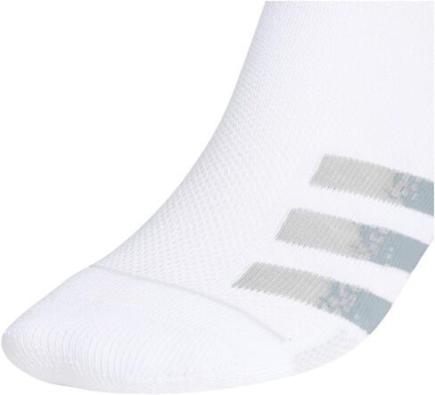 جوارب Adidas الرجالية Superlite Stripe 3 منخفضة القطع (3 أزواج)، أسود/رمادي ليلي/رمادي أونيكس، مقاس كبير in Kuwait