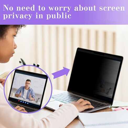 Removable Magnetic Privacy Filter for 14 inch 16:9, Anti Spy Anti-Glare Laptop Monitor Screen Protector, Blue Light Blocking Film for Notebook 14''（316 * 184） mm in Saudi Arabia