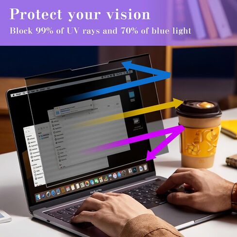 Removable Magnetic Privacy Filter for 14 inch 16:9, Anti Spy Anti-Glare Laptop Monitor Screen Protector, Blue Light Blocking Film for Notebook 14''（316 * 184） mm in Saudi Arabia