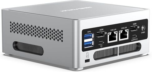 Minisforum Venus Series NAB9 MINI PC Barebone Intel Core I9-12900HK (14C/20T) ، كمبيوتر سطح المكتب المصغر بدون RAM/SSD/OS ، 2x HDMI+2X USB-C 4K@60Hz Output ، 2x 2.5G LAN ، 4X USB3.2 Small Computer (READED) in Saudi Arabia