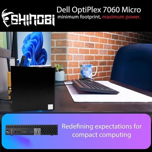 Dell Optiplex 7060 Micro PC | Intel Core i5-8500t | ذاكرة الوصول العشوائي 8 جيجابايت | 256GB NVME | Windows 11 Pro | بنيت في AX210 Wi-Fi+ Bt | كمبيوتر سطح المكتب المصغر (متجدد) (ذاكرة الوصول العشوائي 8 جيجابايت + 256 جيجا بايت NVME) in Saudi Arabia