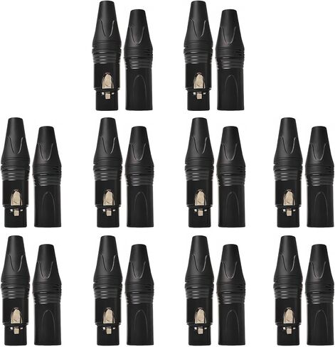 10pcs 3-pin xlr ذكور إلى محول أنثى-موصل صوتي متوازن للميكروفون ، الخلاط ، مكبر صوت (الذكور البرتقالي × 10pcs) in Kuwait