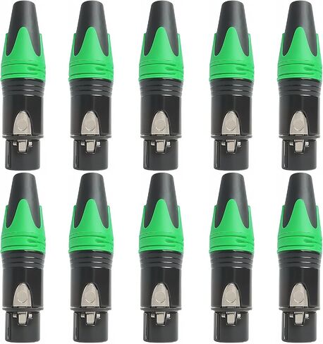 10pcs 3-pin xlr ذكور إلى محول أنثى-موصل صوتي متوازن للميكروفون ، الخلاط ، مكبر صوت (الذكور البرتقالي × 10pcs) in Kuwait