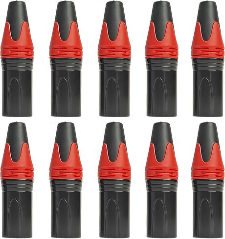 10pcs 3-pin xlr ذكور إلى محول أنثى-موصل صوتي متوازن للميكروفون ، الخلاط ، مكبر صوت (الذكور البرتقالي × 10pcs) in Kuwait