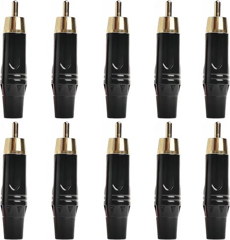 10pcs 2 -pin Gold RCA Placs - موصل فيديو AV AV Coxial AV للسماعات واللحام (Green × 10pcs) in Kuwait