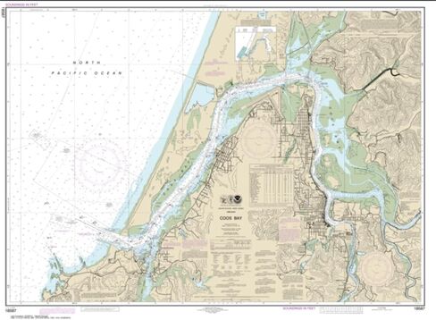 NOAA Chart 18587-Coos Bay - Water-Resistant - by East View Geospatial in Saudi Arabia