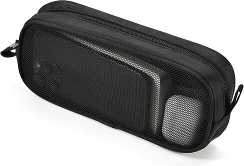 Travel Cable Organizer Case,Computer Accessories Zipper Nylon Pouch with See-Through Mesh,Potable Bag for Laptop Mouse, Power Bank, USB, Adapter, Charger, Cellphone and Cosmetics in Saudi Arabia