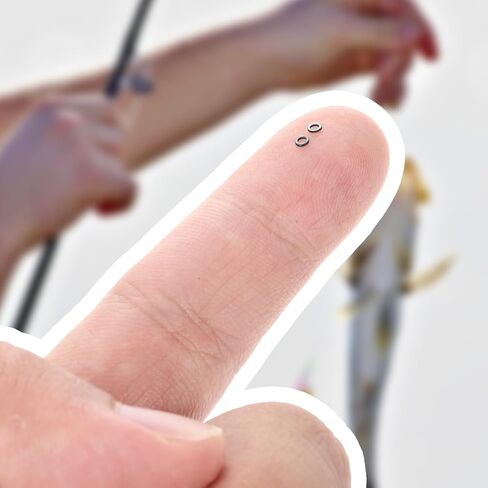 50 حزمة ذبابة الصيد حلقات tippet ، 2.5 ملم الموصلات الفولاذ المقاوم للصدأ Tippet لسلمون سمك السلمون كرابي بلوجل الفولاذ الأسود in Kuwait