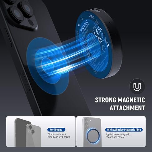 إصدار مستوى دخول NEWER ، ضوء صورة شخصية مغناطيسية متوافقة مع Magsafe iPhone ، 1W مقطع على LED Metal LED Fill Fill Fill For For Captop Video Conference Recording ، CRI95+ 840LUX/0.2M ، NL32R in Kuwait