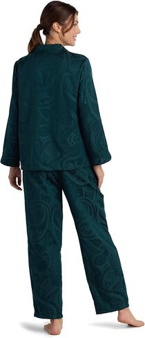 Miss Elaine Pajama Set - Women's Satin PJ Set, Elastic Waist and Button Up Top, Sleepwear and Loungewear for Women in Saudi Arabia