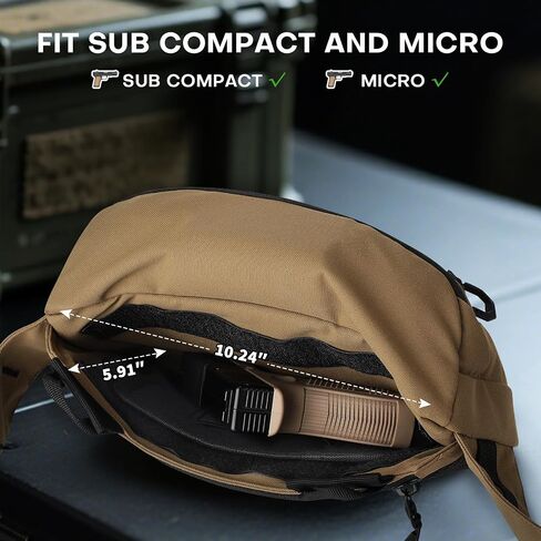 Huntvp Tactical Fanny Pack ، حقيبة خصر الحمل المخفية للرجال والنساء ، حقيبة حزام الورك العسكرية العسكرية ، و WR Nylon Bumbag مع حافظة مسدس وحزام قابل للتعديل لـ EDC ، والمشي لمسافات طويلة ، والسفر ، والأسود in Kuwait