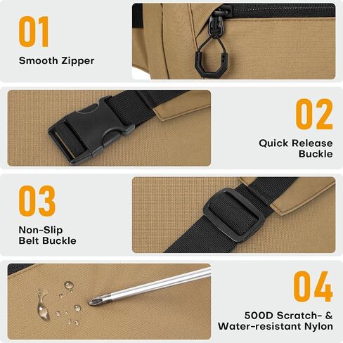 Huntvp Tactical Fanny Pack ، حقيبة خصر الحمل المخفية للرجال والنساء ، حقيبة حزام الورك العسكرية العسكرية ، و WR Nylon Bumbag مع حافظة مسدس وحزام قابل للتعديل لـ EDC ، والمشي لمسافات طويلة ، والسفر ، والأسود in Kuwait