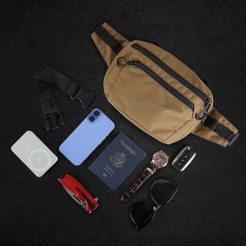 Huntvp Tactical Fanny Pack ، حقيبة خصر الحمل المخفية للرجال والنساء ، حقيبة حزام الورك العسكرية العسكرية ، و WR Nylon Bumbag مع حافظة مسدس وحزام قابل للتعديل لـ EDC ، والمشي لمسافات طويلة ، والسفر ، والأسود in Kuwait