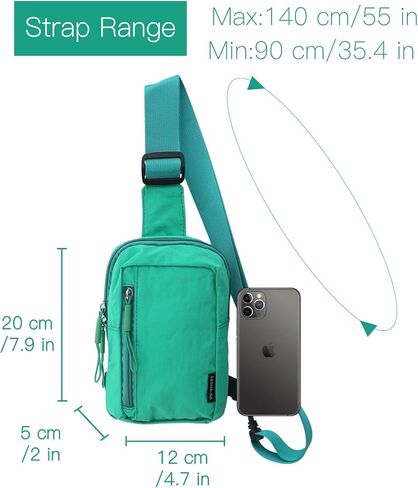 Fanny Packs Women Men | Sling Bag Anti Theft Small Phone Bag Mini | Running Sports Travel Gym Daily Commute (Black) in Saudi Arabia