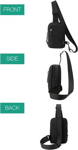 Fanny Packs Women Men | Sling Bag Anti Theft Small Phone Bag Mini | Running Sports Travel Gym Daily Commute (Black) in Saudi Arabia
