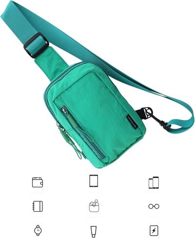 Fanny Packs Women Men | Sling Bag Anti Theft Small Phone Bag Mini | Running Sports Travel Gym Daily Commute (Black) in Saudi Arabia
