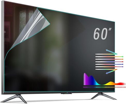 Anti Glare TV Screen Film for Standard Size 60 inch TV Screen Blue Light Filter, 60TV Glare Reducer for TV, Indoor Outdoor TV Glare Shield (60" 1328 * 749) in Saudi Arabia