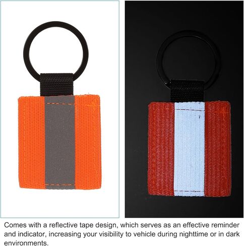 PATIKIL Reflective Keychain Tags, Reflective Zipper Pull Nylon Keychain High Visibility Reflectors Tags in Saudi Arabia