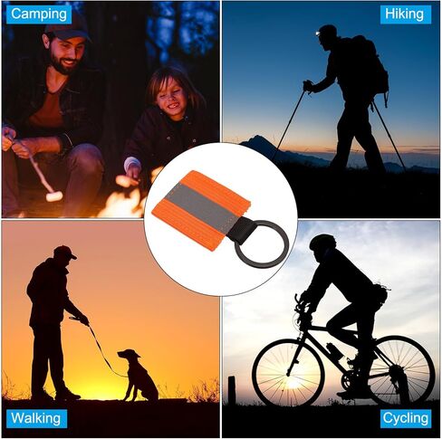 PATIKIL Reflective Keychain Tags, Reflective Zipper Pull Nylon Keychain High Visibility Reflectors Tags in Saudi Arabia