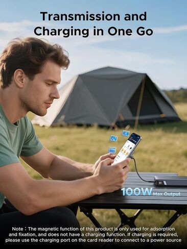 Ugrren Magnetic USB C SD 4.0 Card Reader ، محول قارئ بطاقة Micro SD Micro SD لجهاز iPhone 16/15 MacBook متوافق 312 ميجابايت/S SD/TF/Micro SD in Saudi Arabia