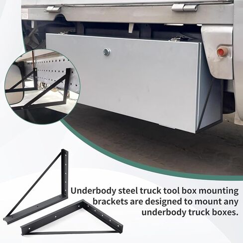 Underbody Steel Mounting Brackets,18 x 18 Inch Truck Tool Box Mounting Kit, with Screws Spacers and Sleeves - 2 PCS in Saudi Arabia
