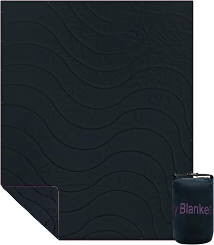 Outdoor Camping Blanket, Packable Down Alternative Puffy Camping Blankets Lightweight Water-Resistant Compact Outdoor Blanket for Airplane Travel Picnic Stadium Hiking Party Cold Weather 55"x78.8" in Saudi Arabia