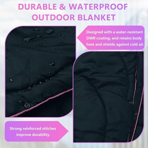 Outdoor Camping Blanket, Packable Down Alternative Puffy Camping Blankets Lightweight Water-Resistant Compact Outdoor Blanket for Airplane Travel Picnic Stadium Hiking Party Cold Weather 55"x78.8" in Saudi Arabia