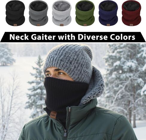 Neck Gaiters for Men Winter Warm Neck Warmer Thick Knit Windproof Gaiter Scarf Cold Weather Scarves in Saudi Arabia
