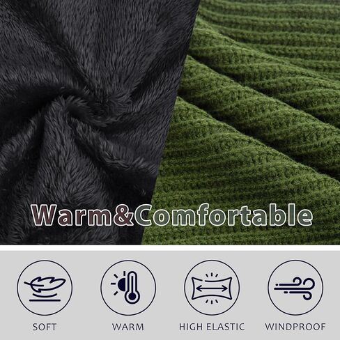 Neck Gaiters for Men Winter Warm Neck Warmer Thick Knit Windproof Gaiter Scarf Cold Weather Scarves in Saudi Arabia