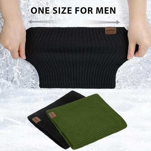 Neck Gaiters for Men Winter Warm Neck Warmer Thick Knit Windproof Gaiter Scarf Cold Weather Scarves in Saudi Arabia