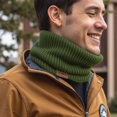 Neck Gaiters for Men Winter Warm Neck Warmer Thick Knit Windproof Gaiter Scarf Cold Weather Scarves in Saudi Arabia