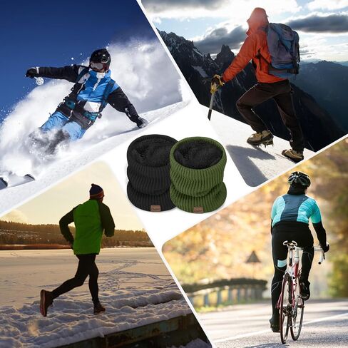 Neck Gaiters for Men Winter Warm Neck Warmer Thick Knit Windproof Gaiter Scarf Cold Weather Scarves in Saudi Arabia