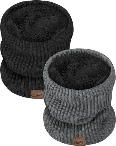 Neck Gaiters for Men Winter Warm Neck Warmer Thick Knit Windproof Gaiter Scarf Cold Weather Scarves in Kuwait