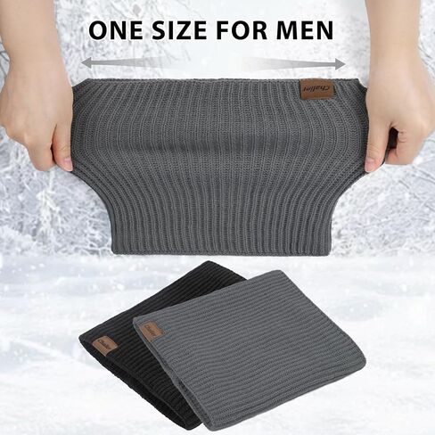 Neck Gaiters for Men Winter Warm Neck Warmer Thick Knit Windproof Gaiter Scarf Cold Weather Scarves in Kuwait