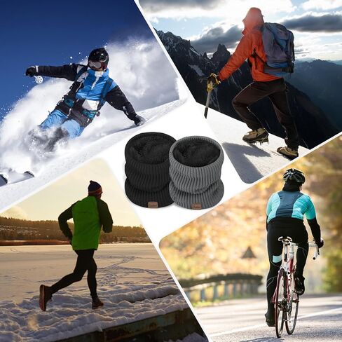 Neck Gaiters for Men Winter Warm Neck Warmer Thick Knit Windproof Gaiter Scarf Cold Weather Scarves in Kuwait