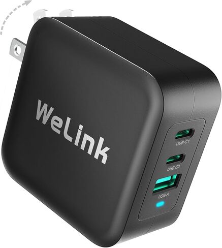 Welink 100W USB C Charger ، GAN PPS 3-PART FAST FASTER COMPACT USB C Charger Block لـ MacBook و iPad Pro و Galaxy S24 و iPhone 16/15 والمزيد in Saudi Arabia